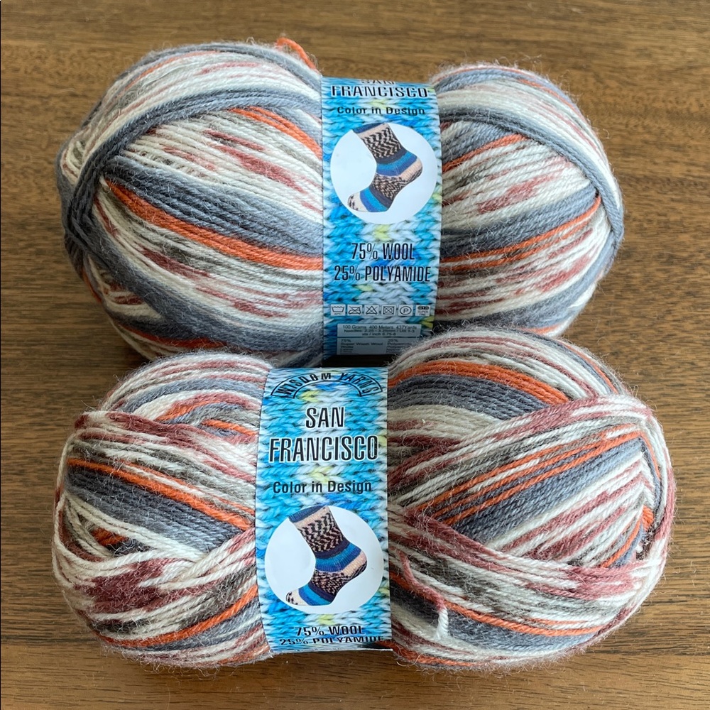 Wisdom Sock Yarn, wool& Poly Set of 2 Skeins
